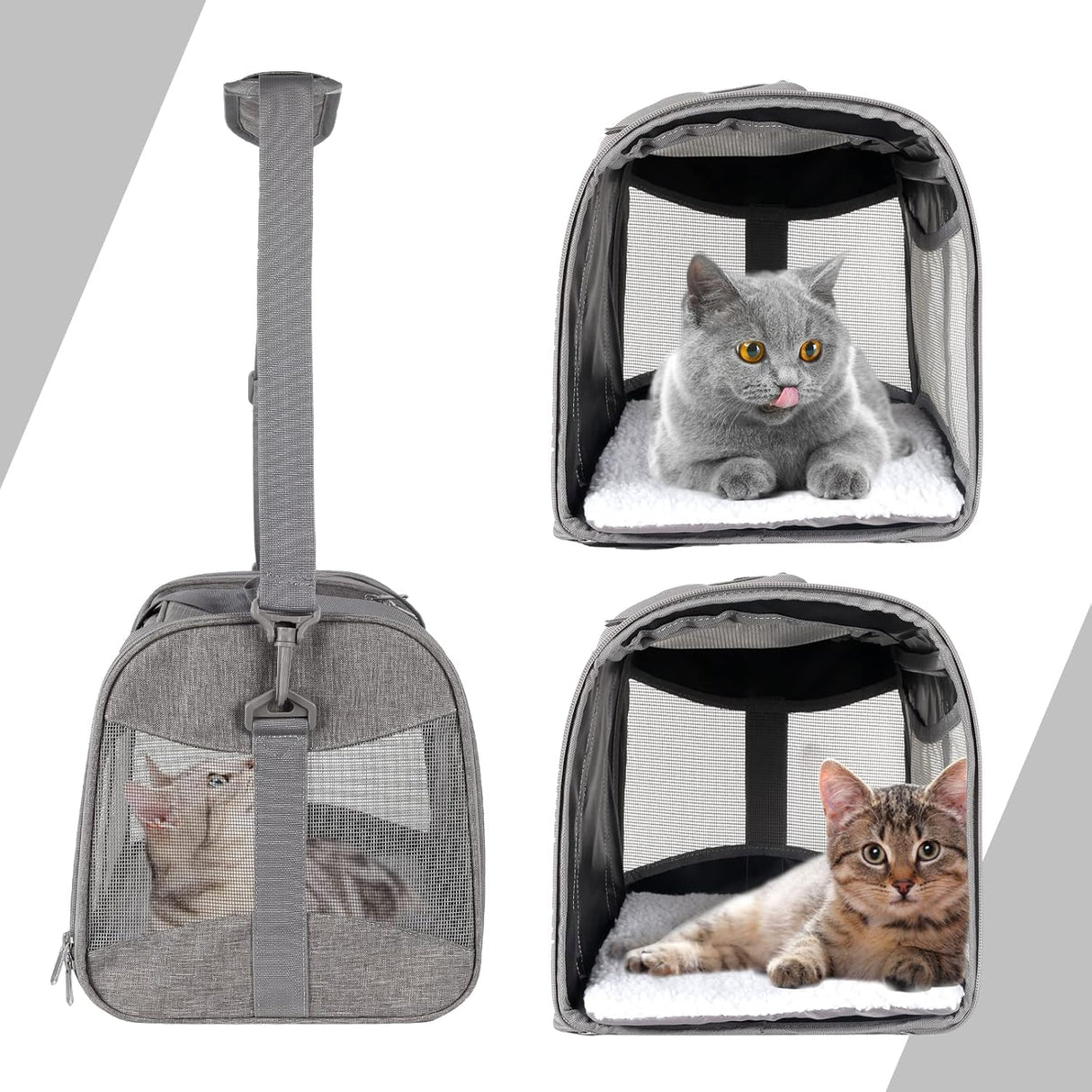 Transportín para Gatos - Aprobado por Aerolíneas, Portable 17*11*11