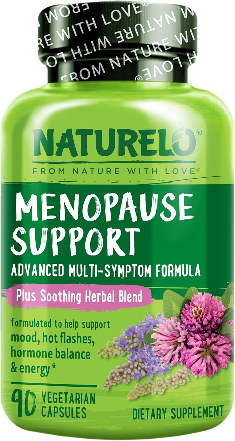 Suplemento para menopausia NATURELO con hierbas, 90 cápsulas