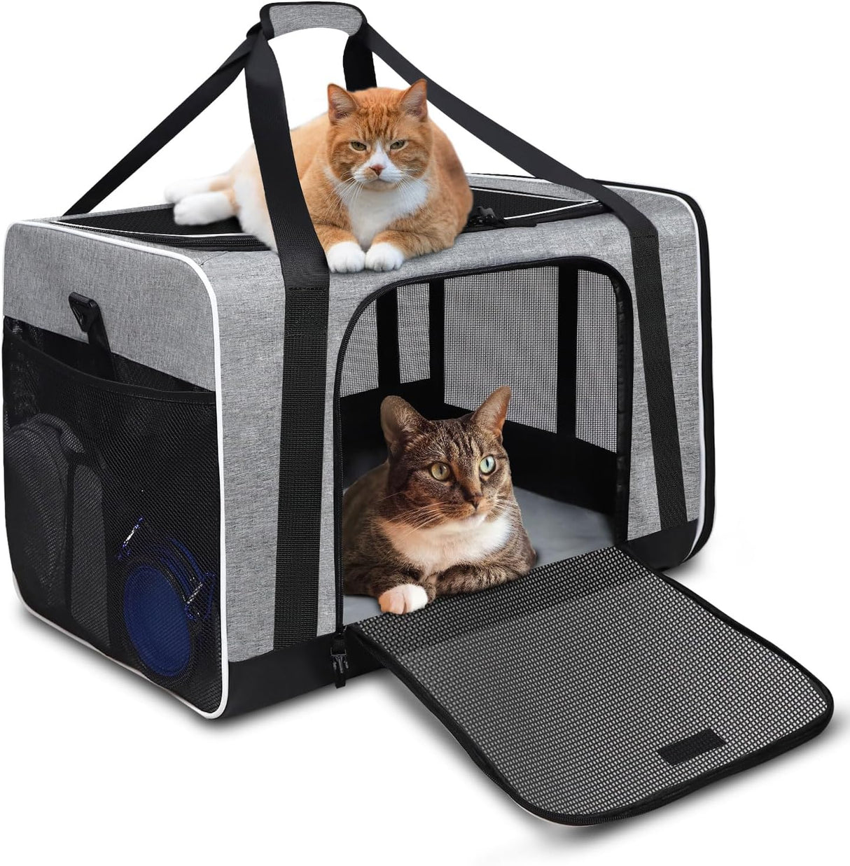 Transportín para Gatos Grandes Petskd, 2 Gatos o Perro Mediano