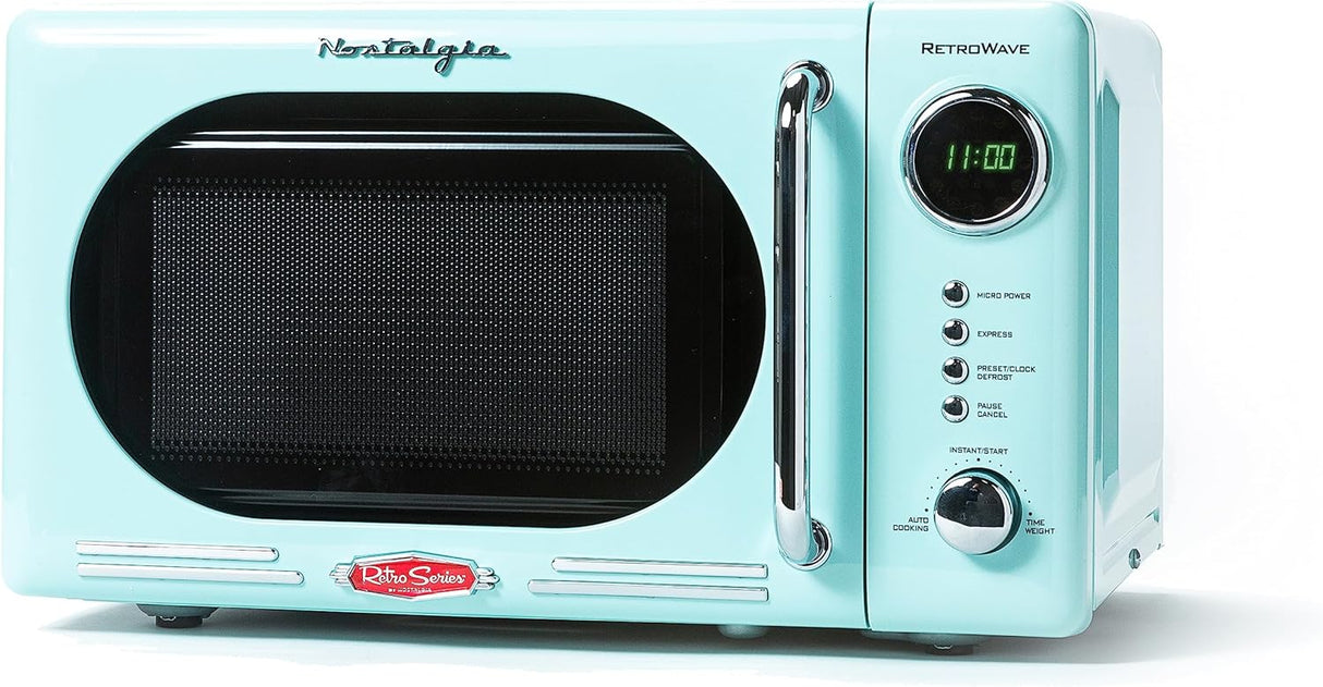 Horno microondas Nostalgia Retro 0.7 Cu. Ft. 700-Watts, Aqua