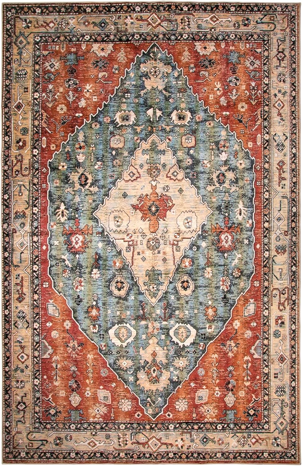 Alfombra tribal bohemia de 8 x 10 para sala 123456 Lahome