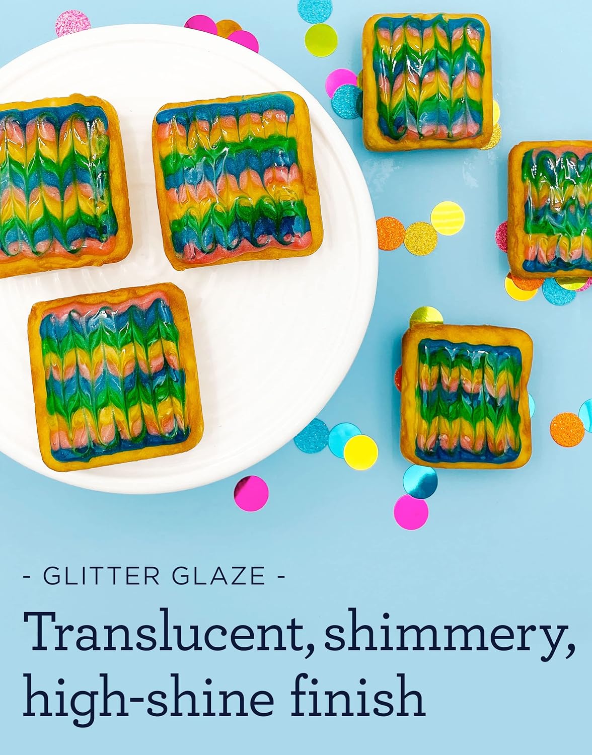 Satin Ice Esmalte de purpurina amarilla - 10oz - Botella