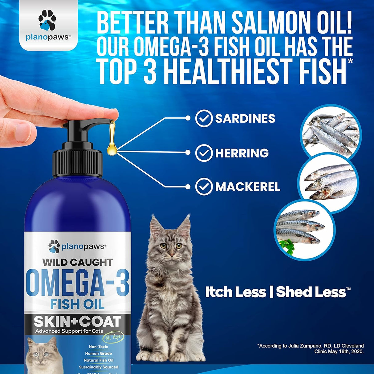 Suplementos Aceite de pescado Omega 3 para gatos