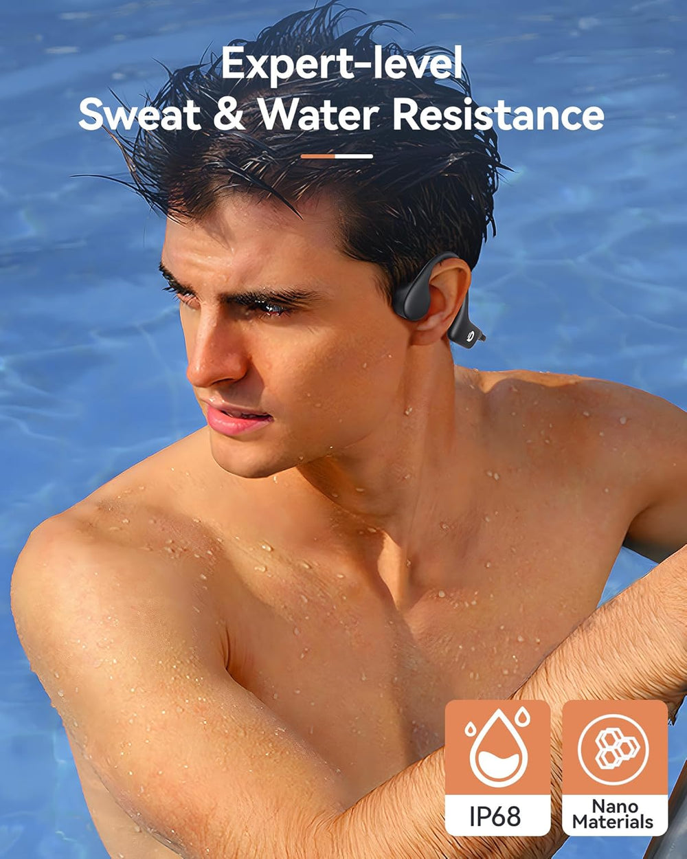 Auriculares Deportivos Inalámbricos, Conducción Ósea, 32GB, IP68