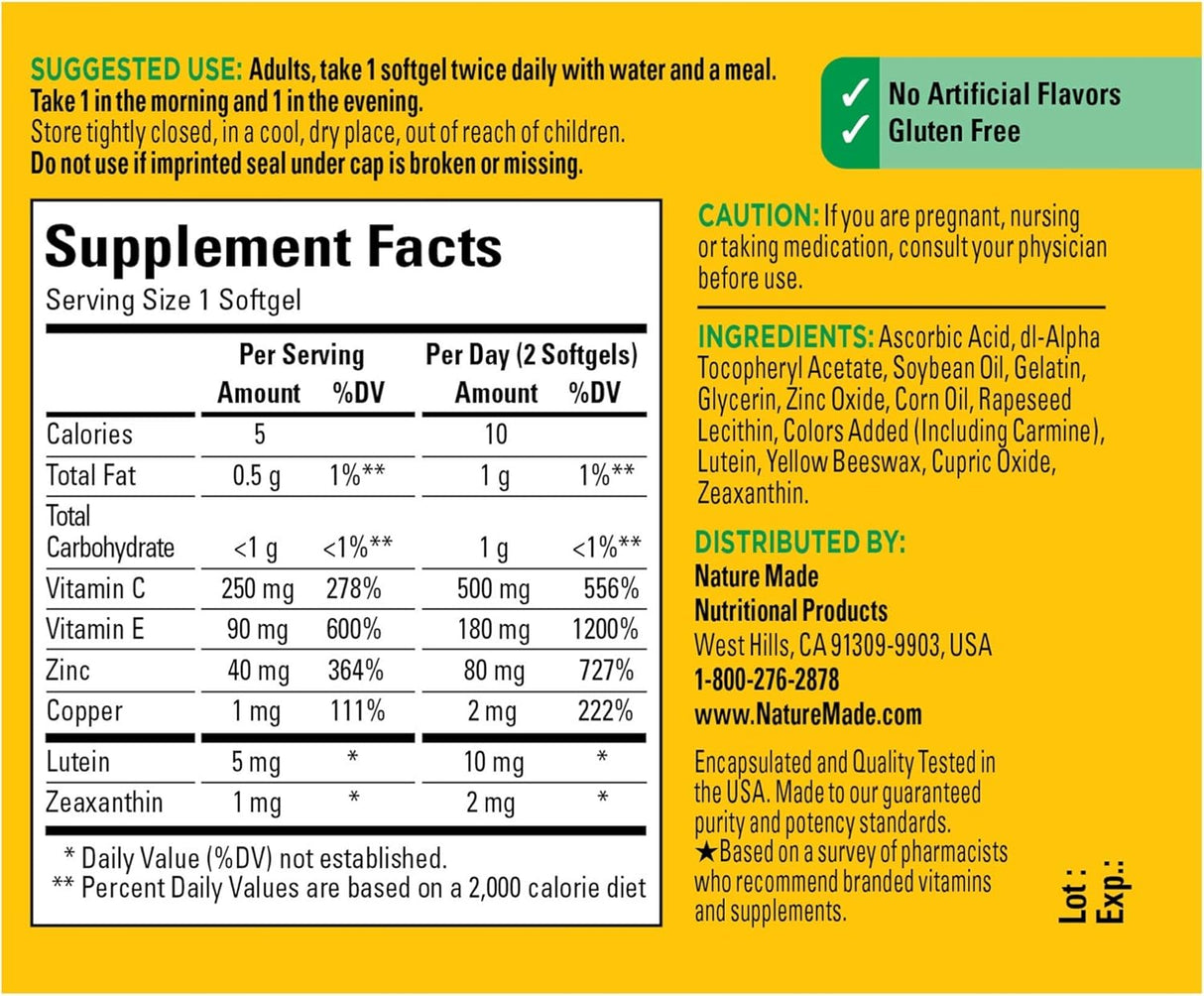 Suplementos Alimenticios Vision con fórmula