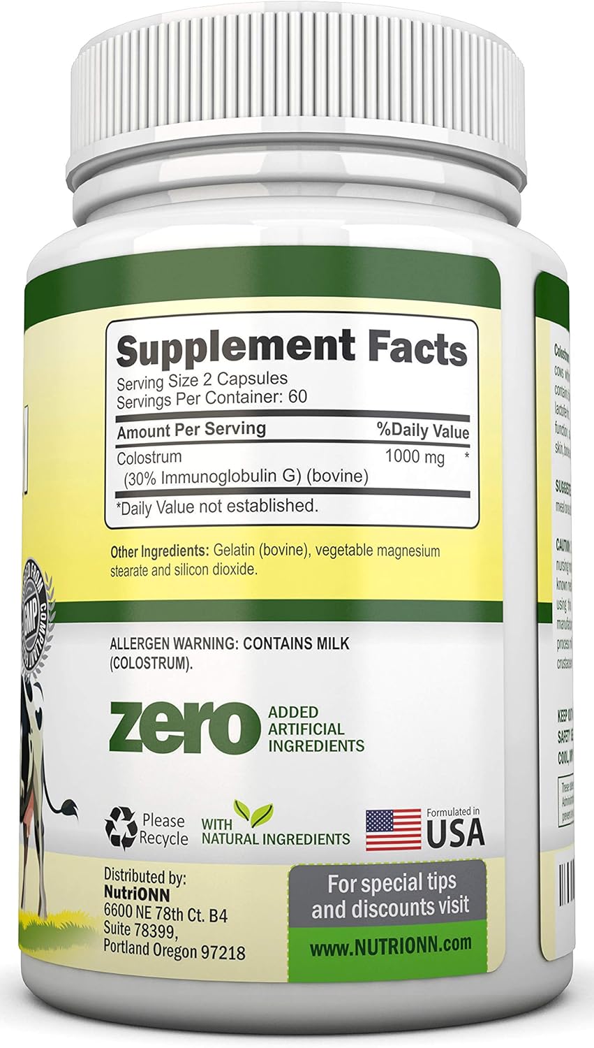 Colostro 1000mg - Salud Inmunitaria - 120 Cápsulas