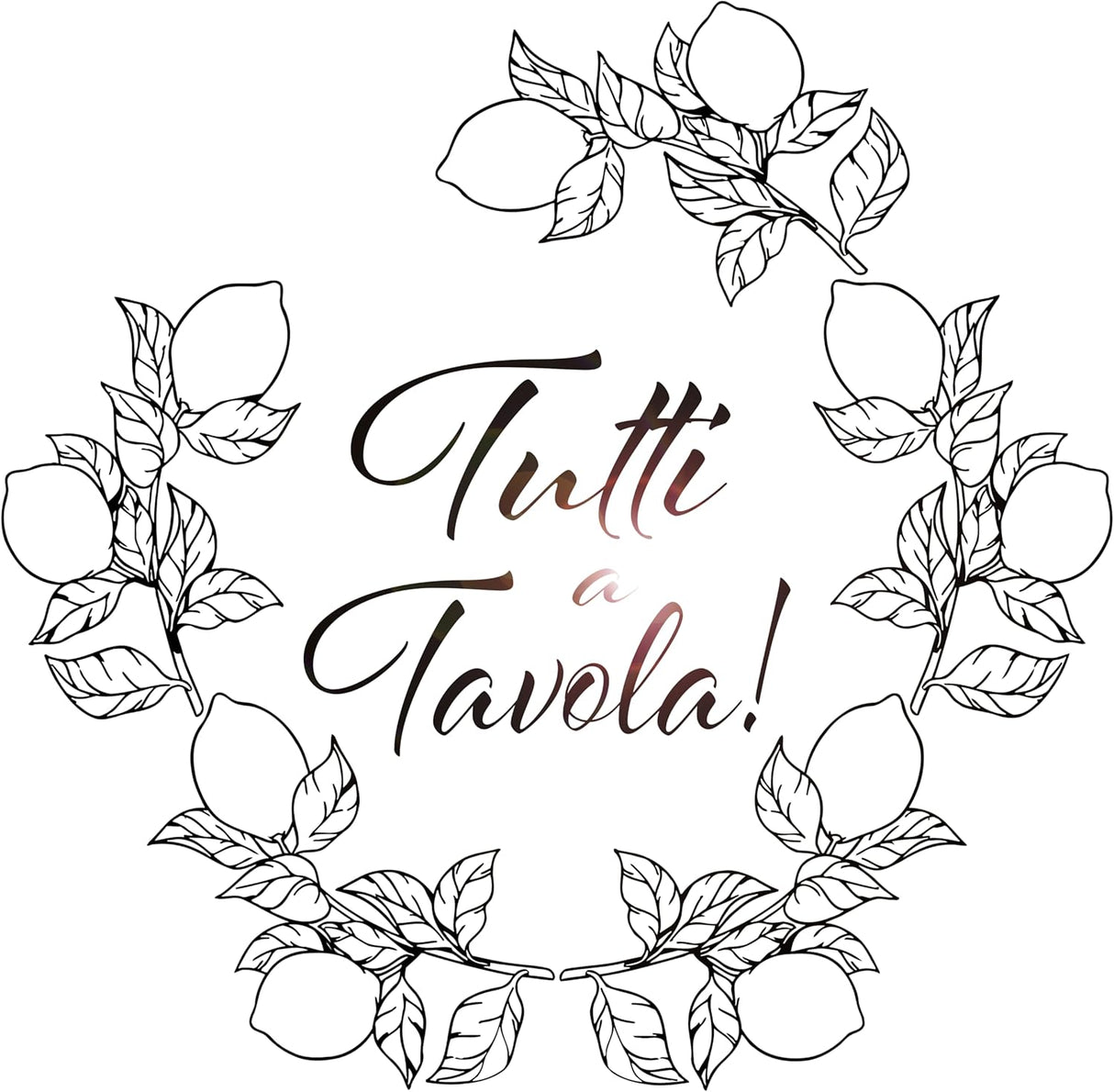 Vinilo Decorativo Tutti a Tavola, Idea para Cocina, 4479ig