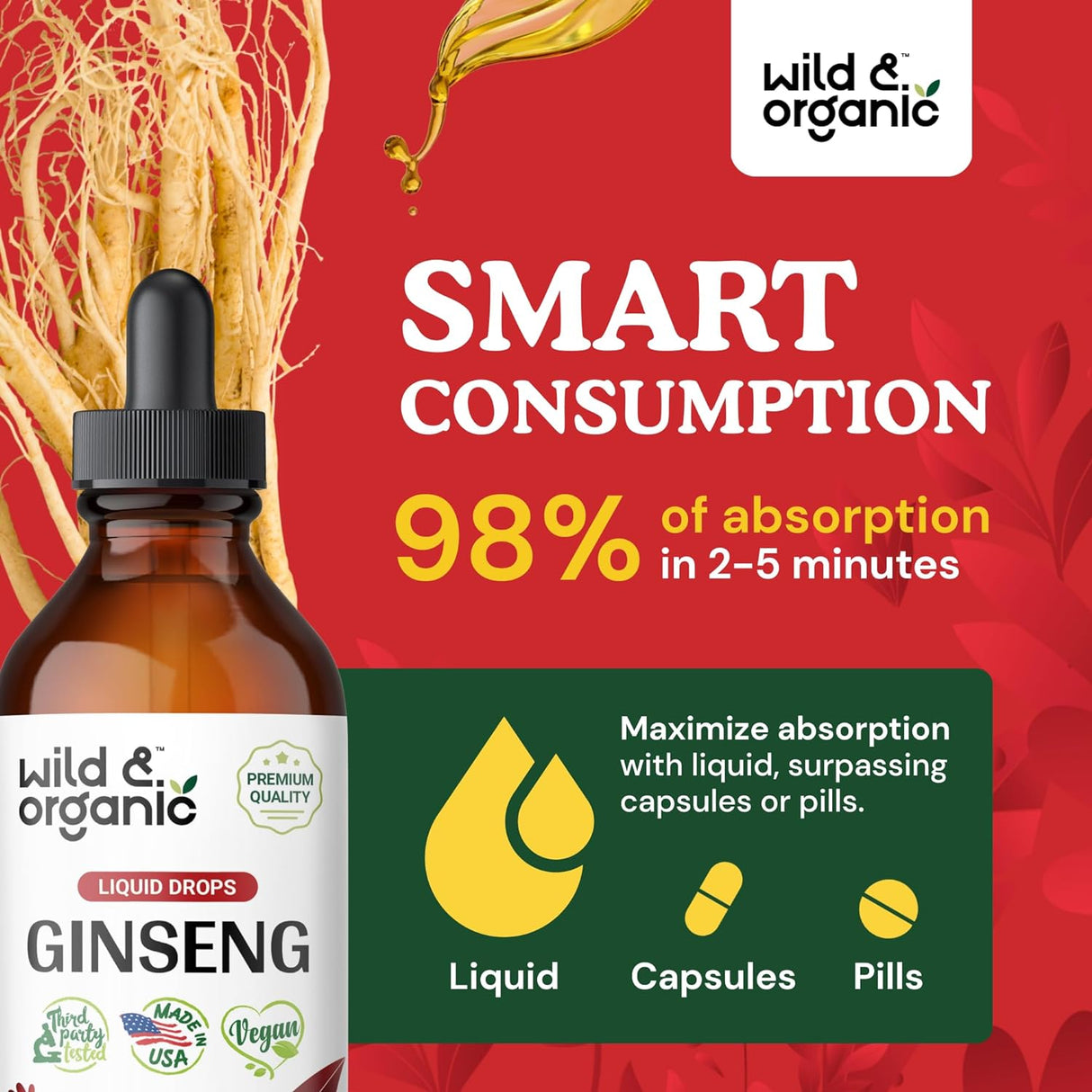 Suplemento de Panax Ginseng Extracto Líquido para Inmunidad