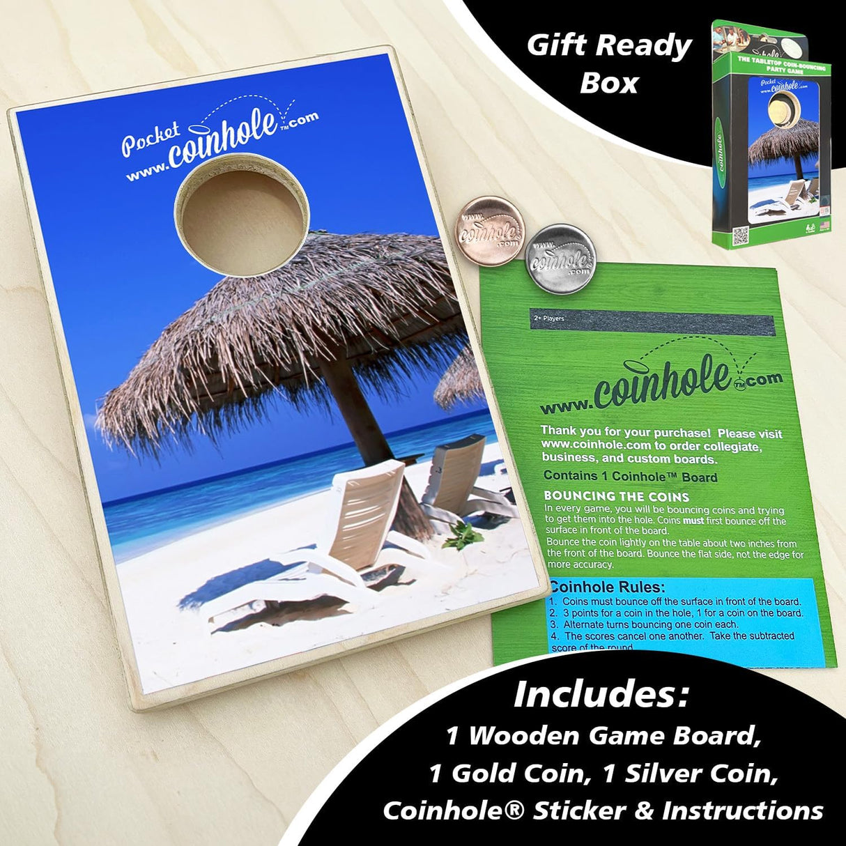 Juego de Mesa de Cornhole | Juego de Fiesta Portátil Mini