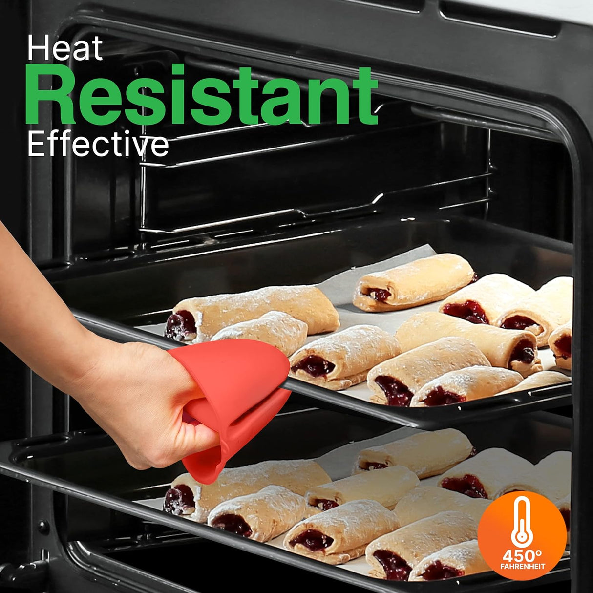 Agarra Ollas o asas de silicona roja SERENELIFE NCSGR02