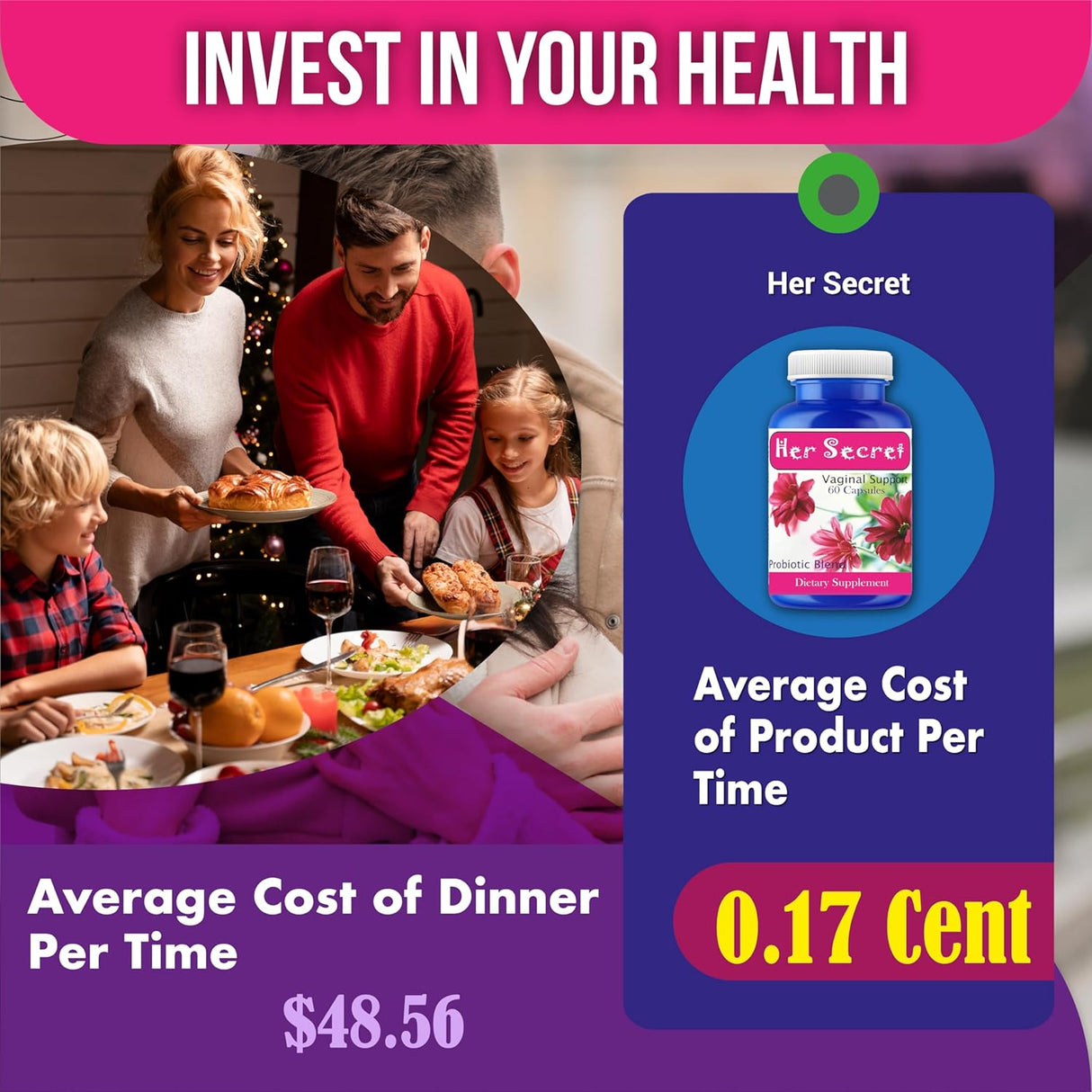 Suplemento Cuidado de olor femenino 60 píldoras