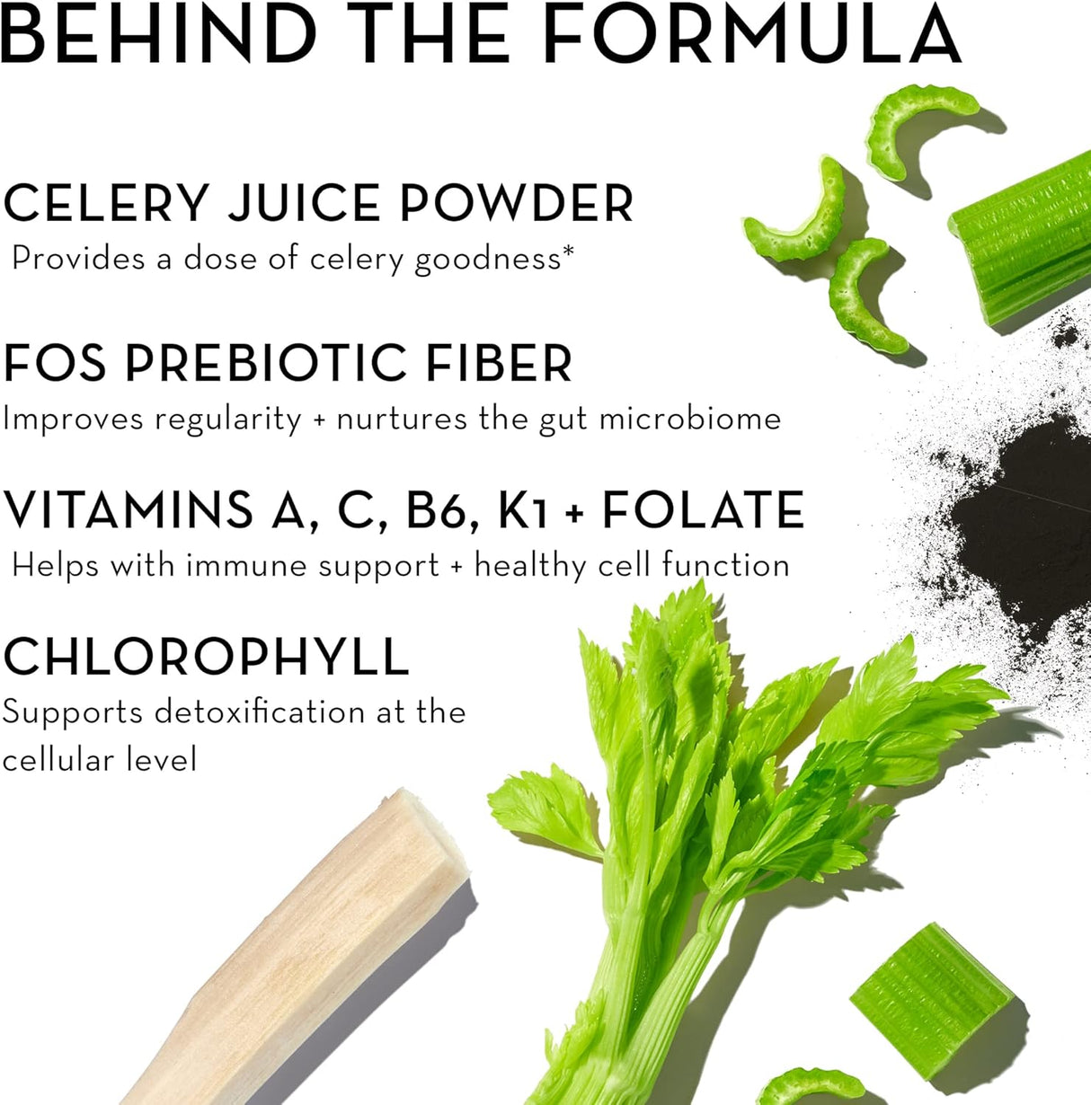 Suplementos de fibra de jugo de apio prebiótica HUM