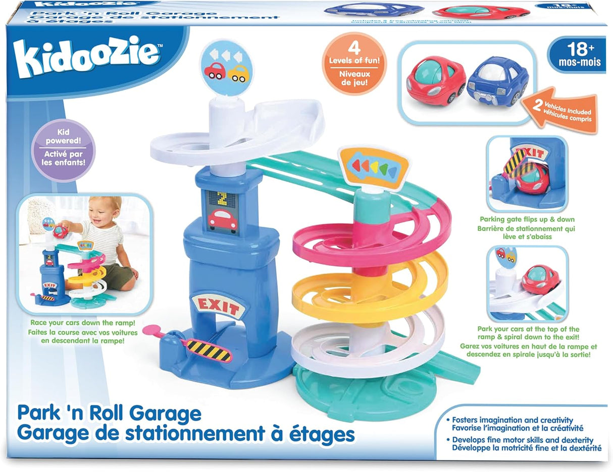 Garaje Kidoozie Park 'n Roll - Ramp Espiral para Niños 18+ Meses