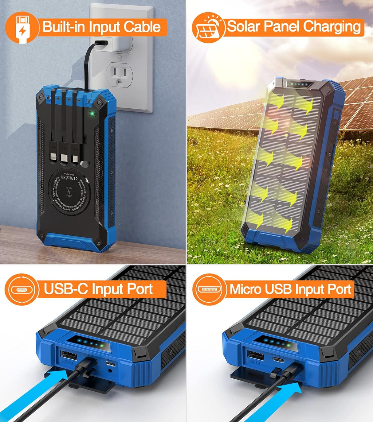 Cargador inalámbrico de banco de energía de 36000 mAh