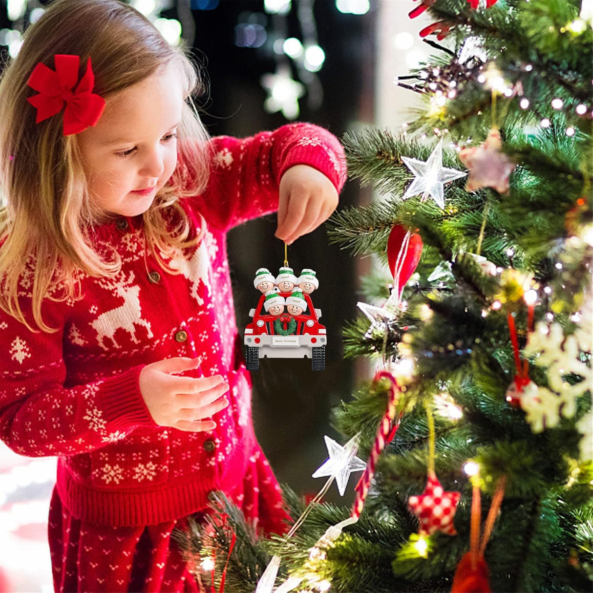 Adornos Navideños Personalizados Jewelstruck para Familia 2024