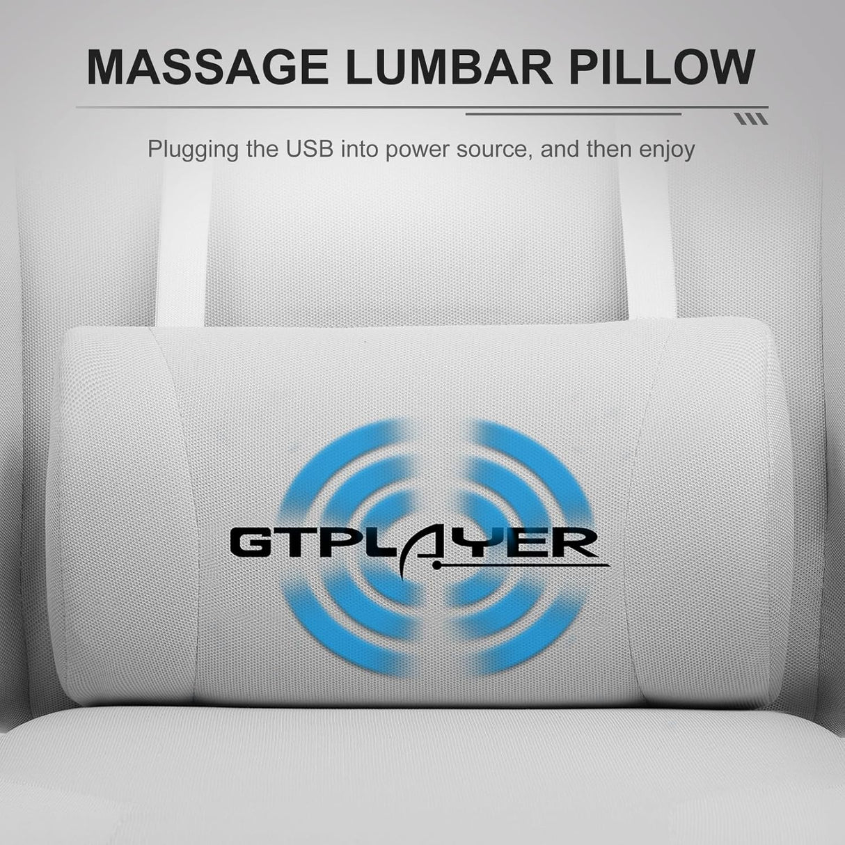 Silla Gamer con reposapiés y ajustable GT804F-WTGY GTPLAYER