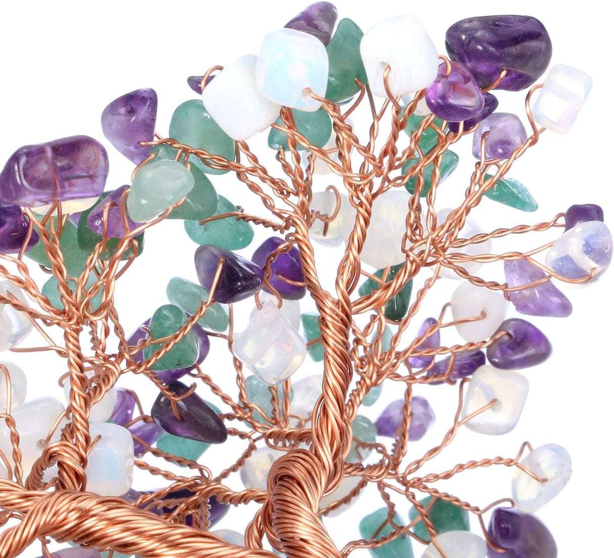 Jovivi Amatista natural, aventurina verde, opalita, cristal