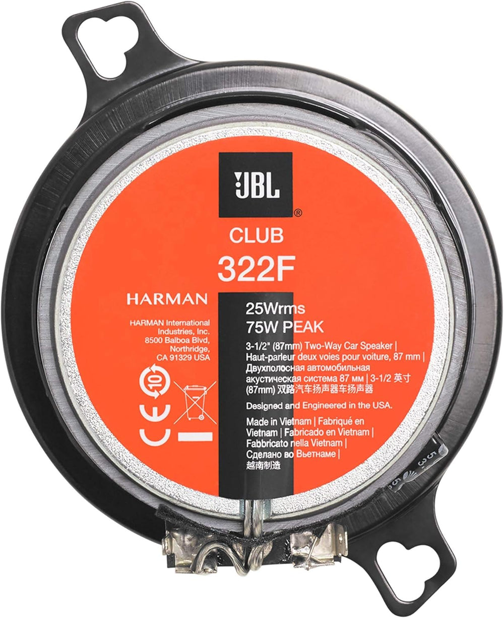 Sistema de altavoces JBL Club 322F, 3.5, dos vías, sin grill