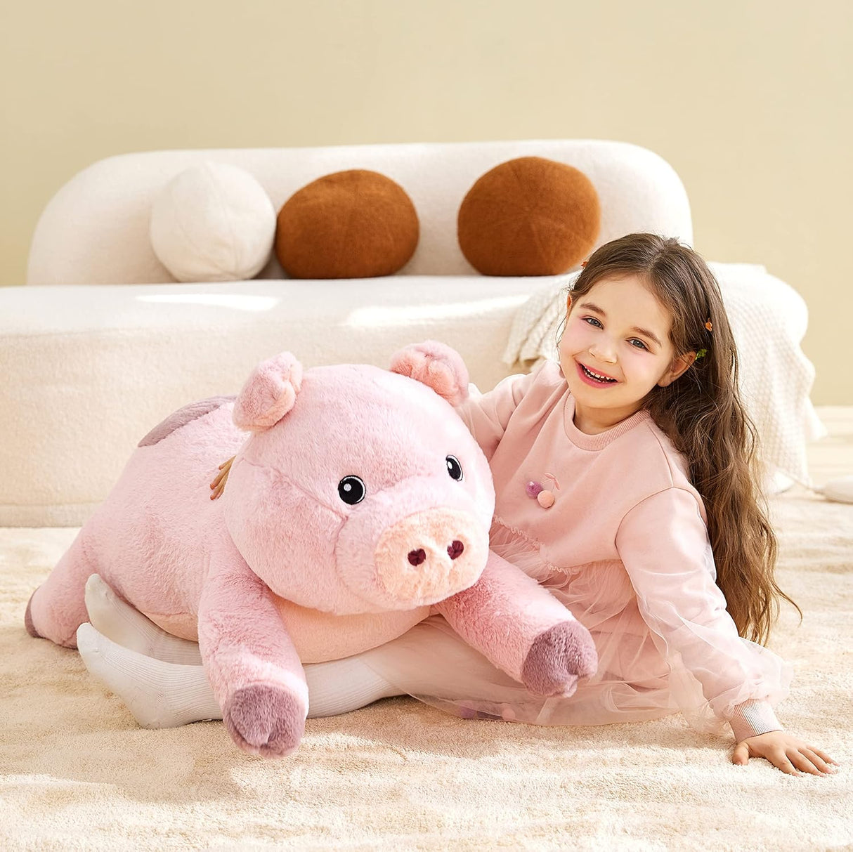 Almohada gigante, peluche de cerdo super suave