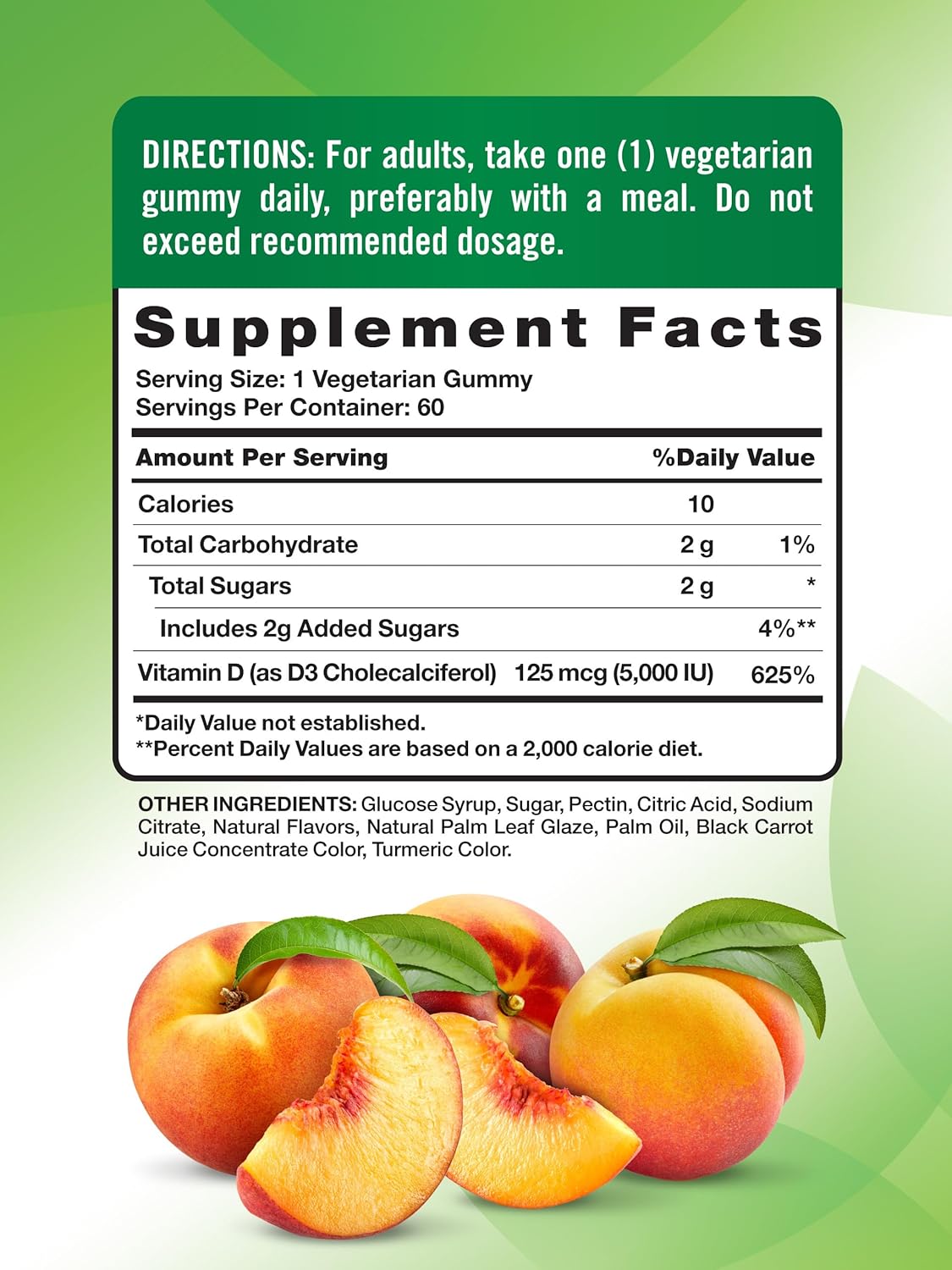 Gomitas de Vitamina D3 5000 IU | Nature's Truth | 60 Unidades