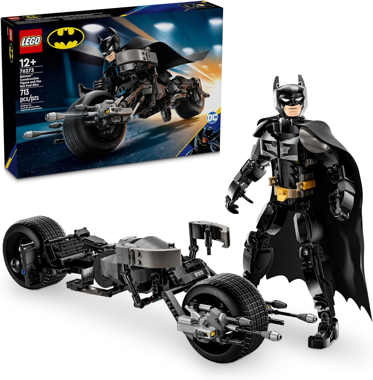 Figura de Batman y Bat-Pod, Juguete de Aventura y Acción