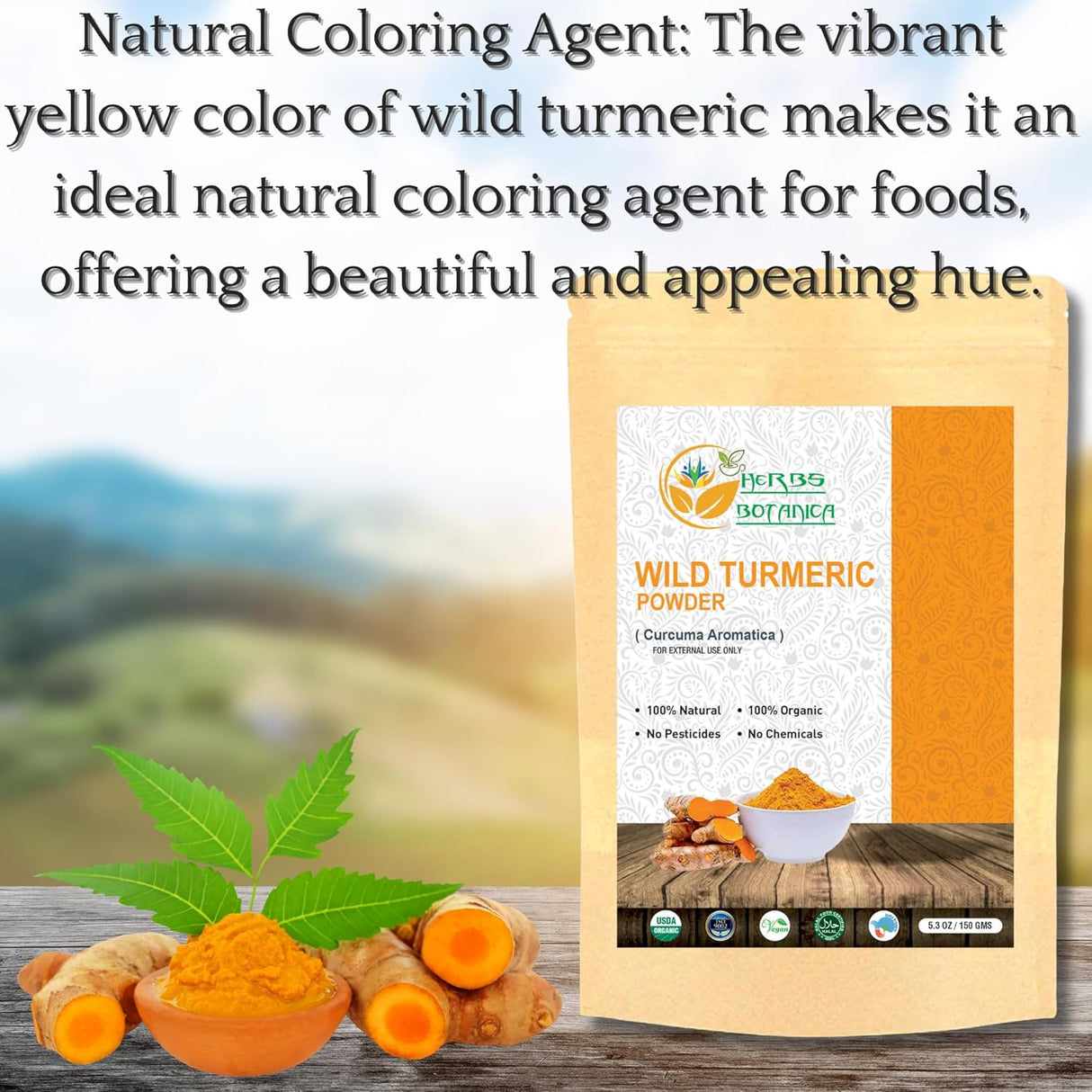 Polvo de cúrcuma silvestre para acné y manchas oscuras