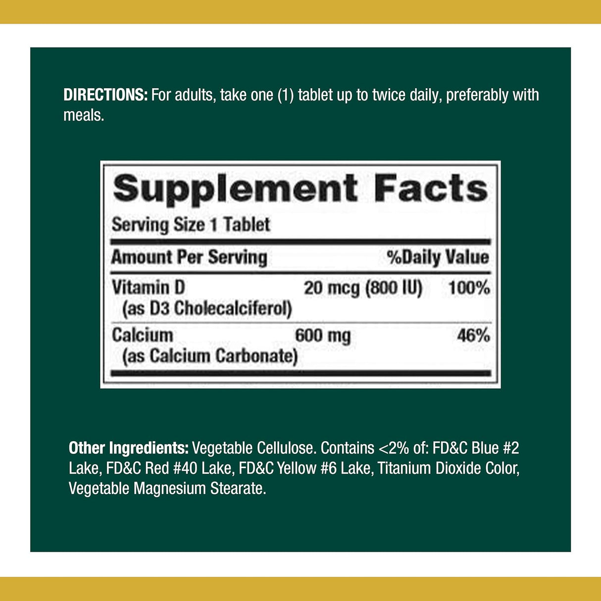 Suplementos Alimenticios Carbonato de calcio y vitamina D