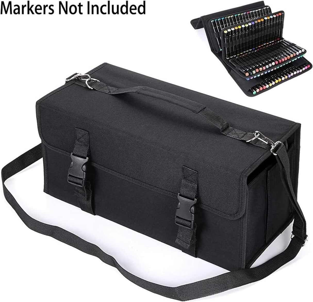 Estuche para Marcadores con 171 Ranuras y Soporte para Bolsa