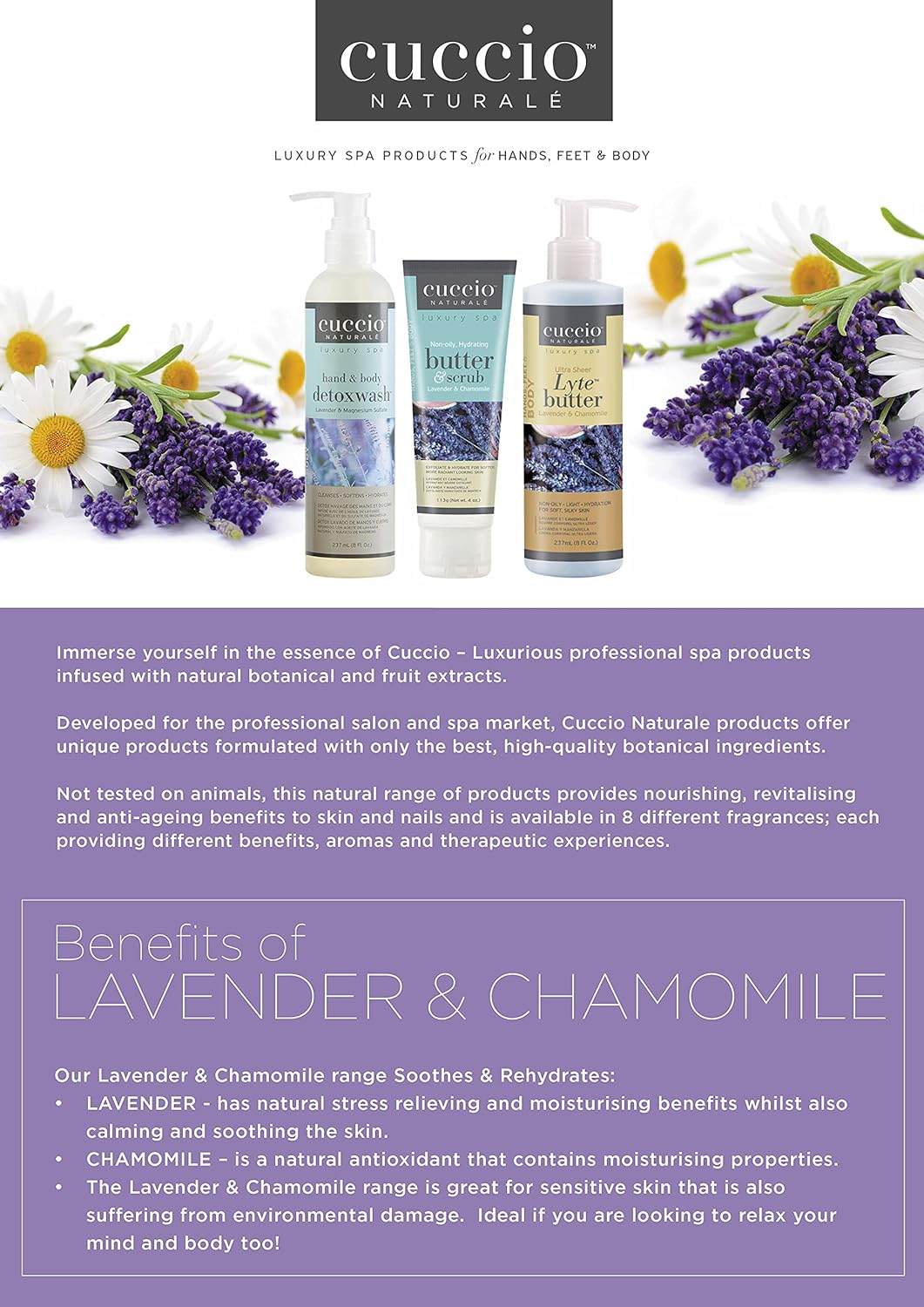 Manteca Corporal de Lavanda y Manzanilla, 8 Onzas