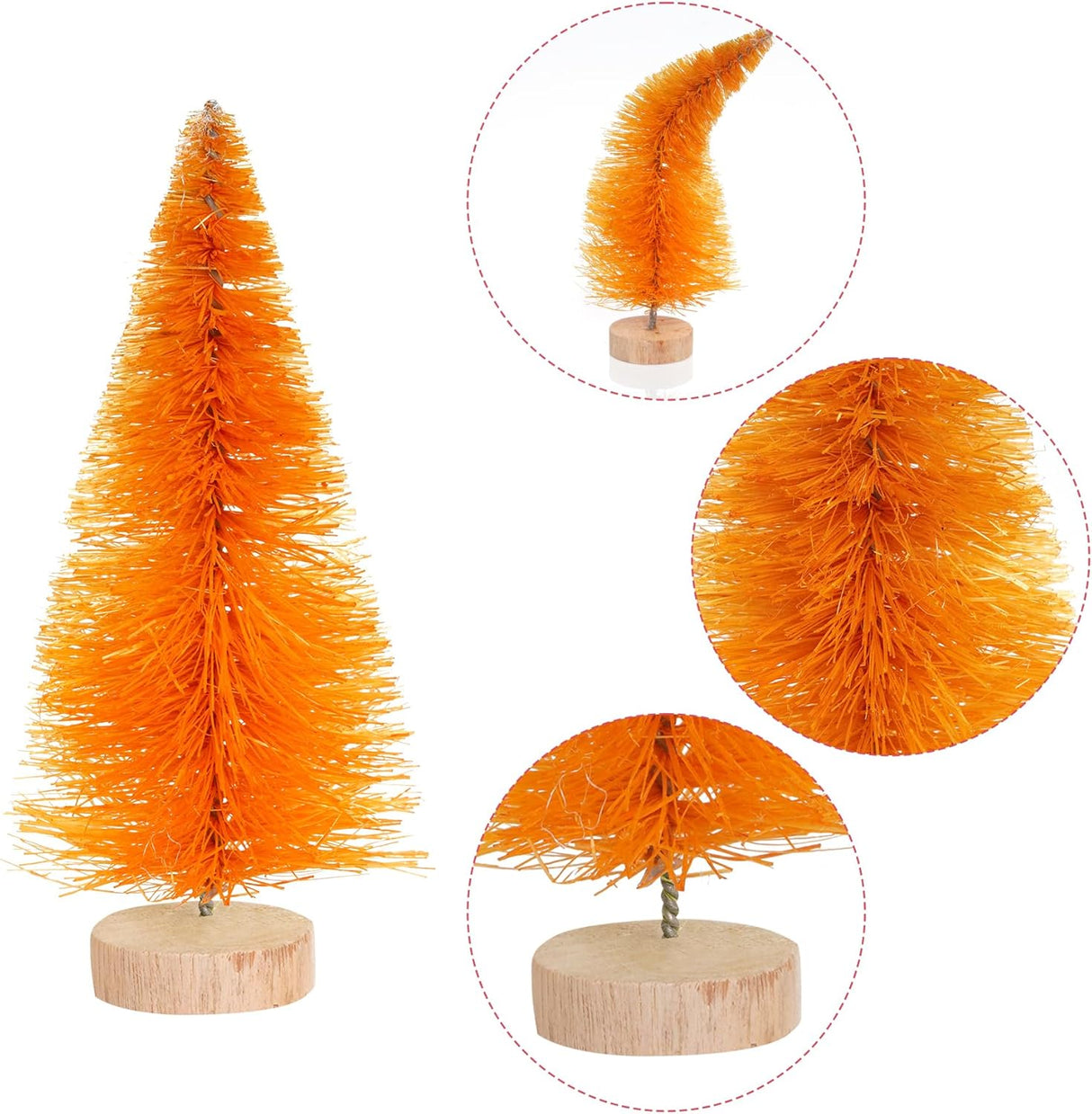 Mini Árboles de Navidad Artificiales Yookat 40 Pcs Base de Madera