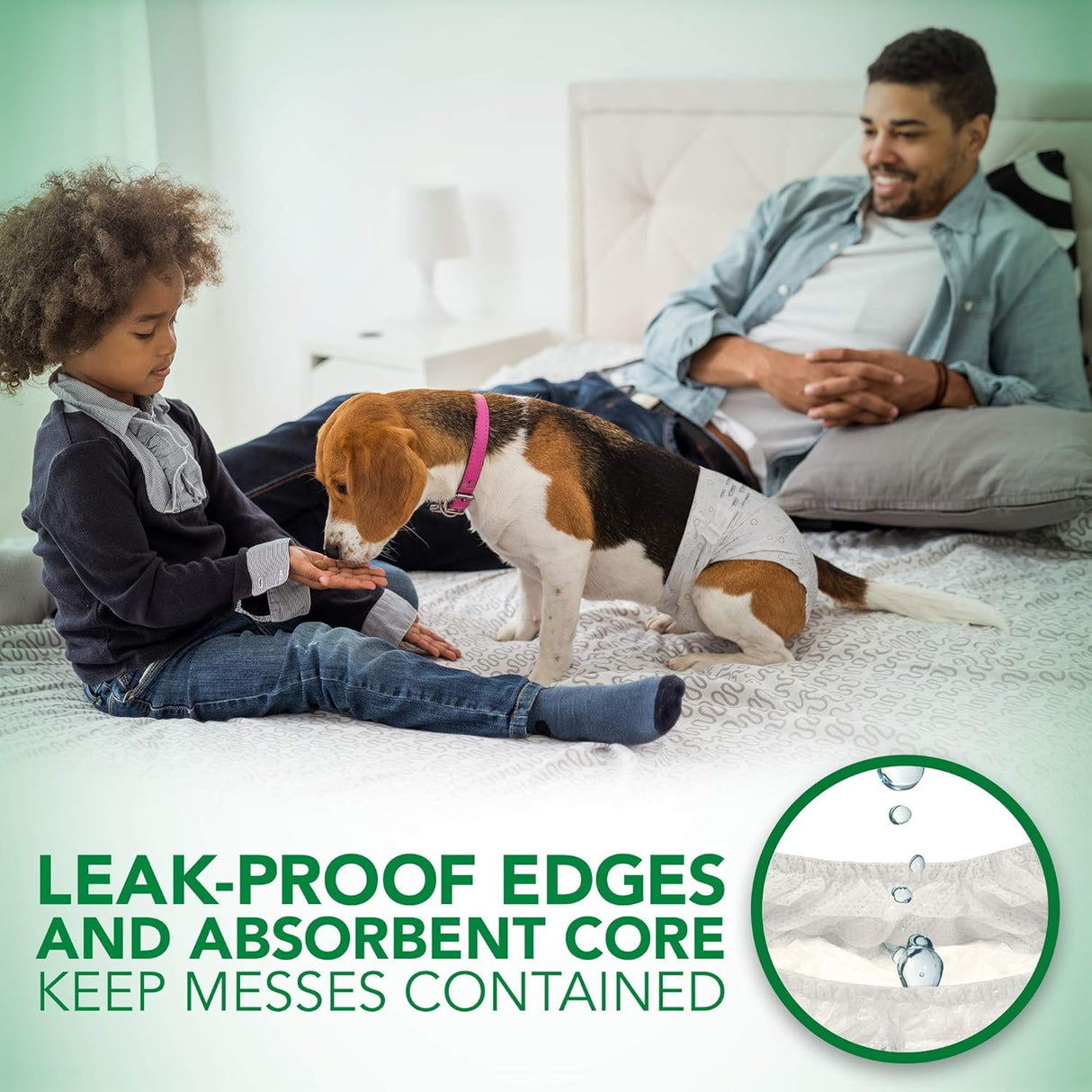 Vet's Best Comfort Fit - Pañales absorbentes con ajuste