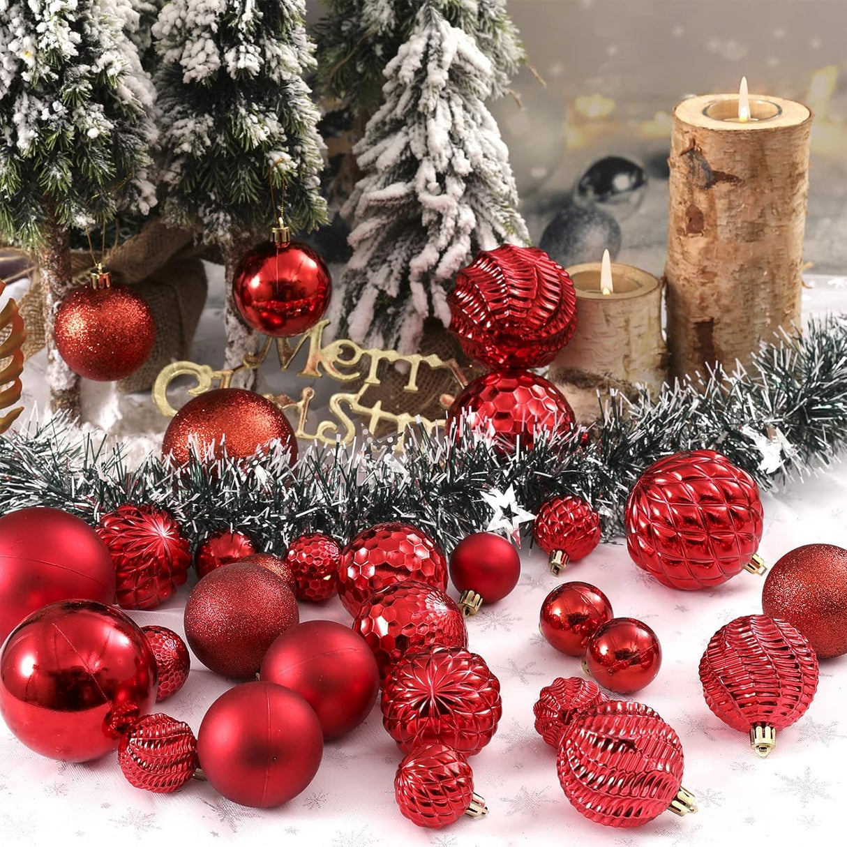 Adornos Navideños Shatterproof 36pcs, Decoración Árbol, Modelo.