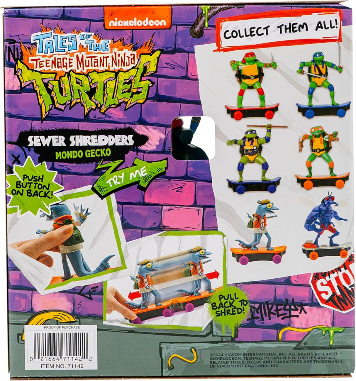 Figura de acción Mondo Gecko TMNT 5 con acción de corte