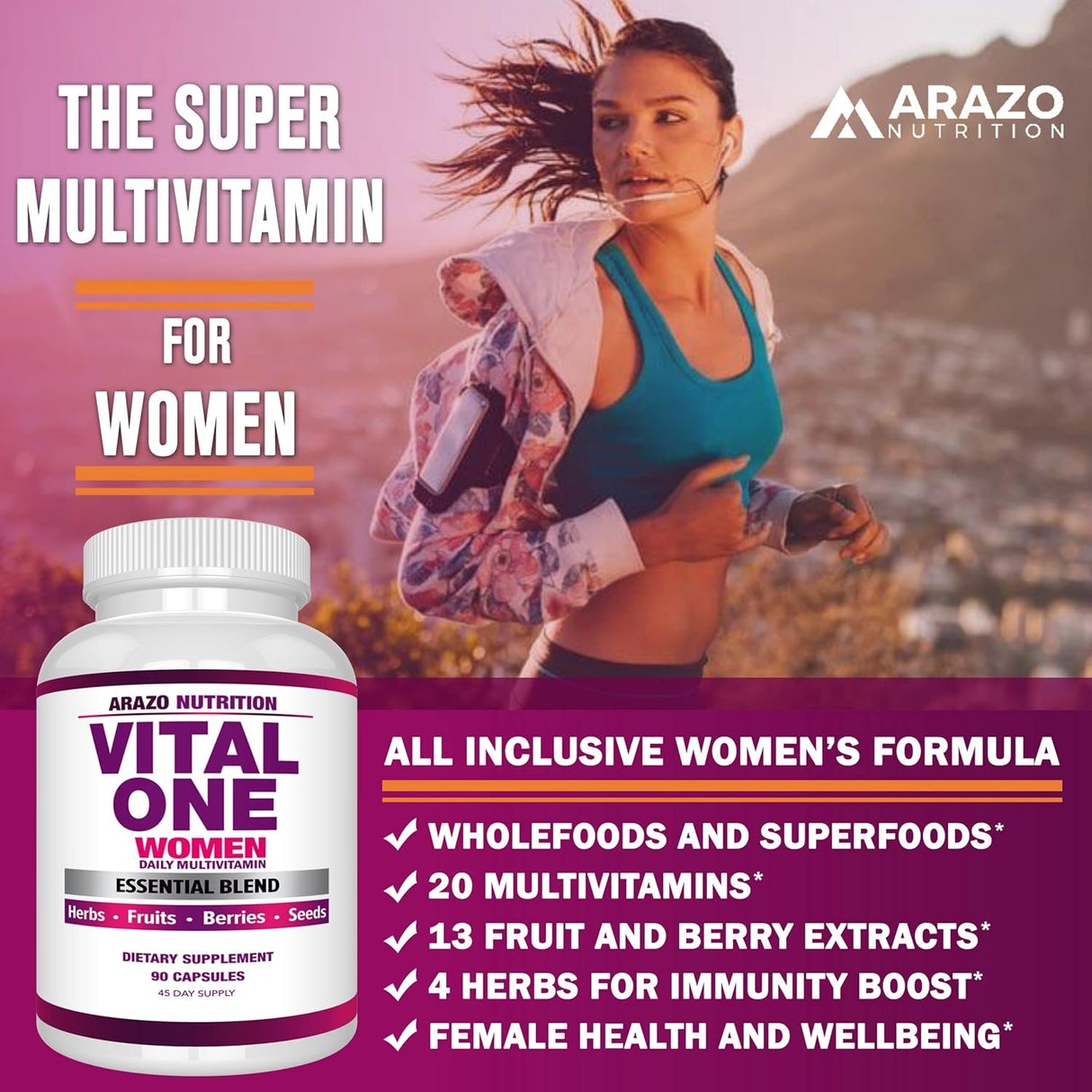 Suplementos Nutrition Vital One Multivitamínico para mujer