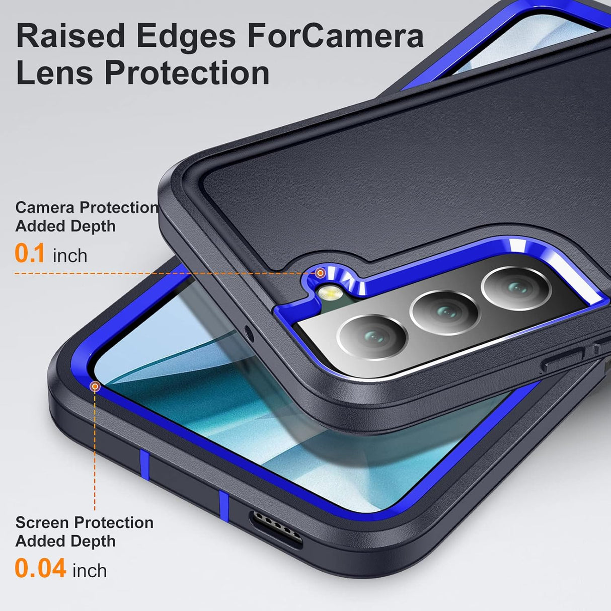 BaHaHoues Funda para Samsung Galaxy S22, Samsung S22 con soporte integrado, a prueba de golpes, polvo y caídas, de grado militar, funda protectora para Galaxy S22 5G de 6.1 pulgadas (azul oscuro/zafiro)