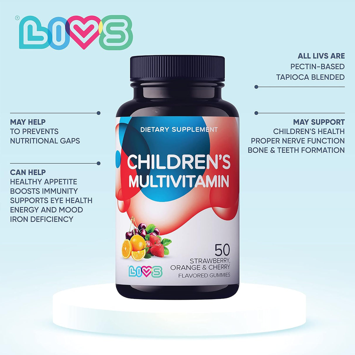 Suplemento Gomita Multivitamínico infantil masticable 50 und