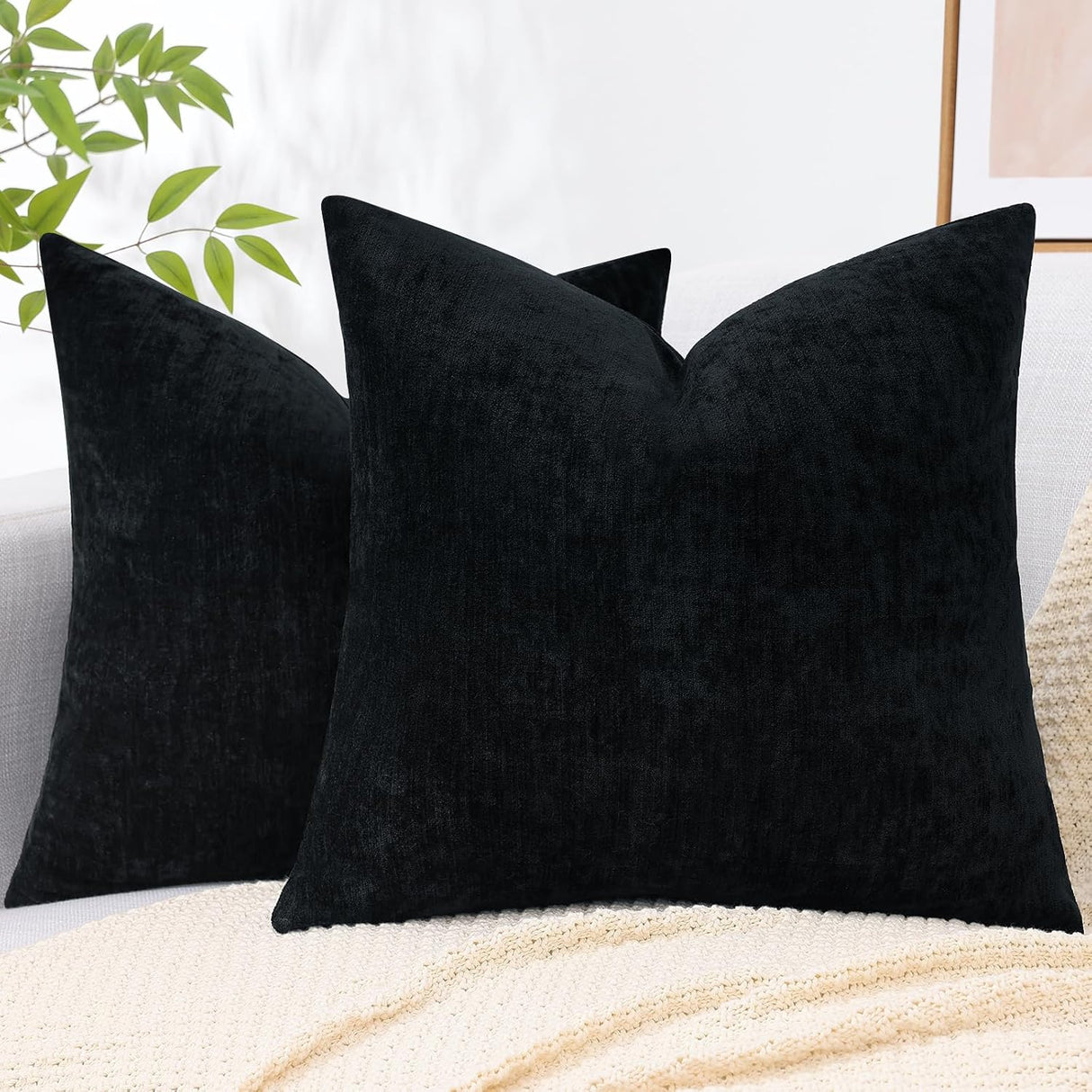 Fundas de Cojín Decorativas 18x18 decorUhome, Set de 2