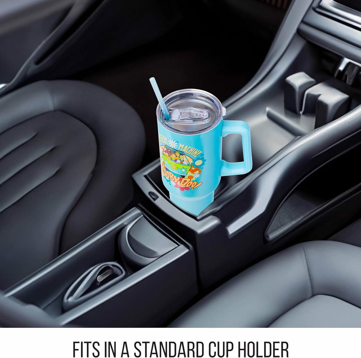 Taza de Acero Inoxidable Scooby Doo 40 oz con Asa y Popote