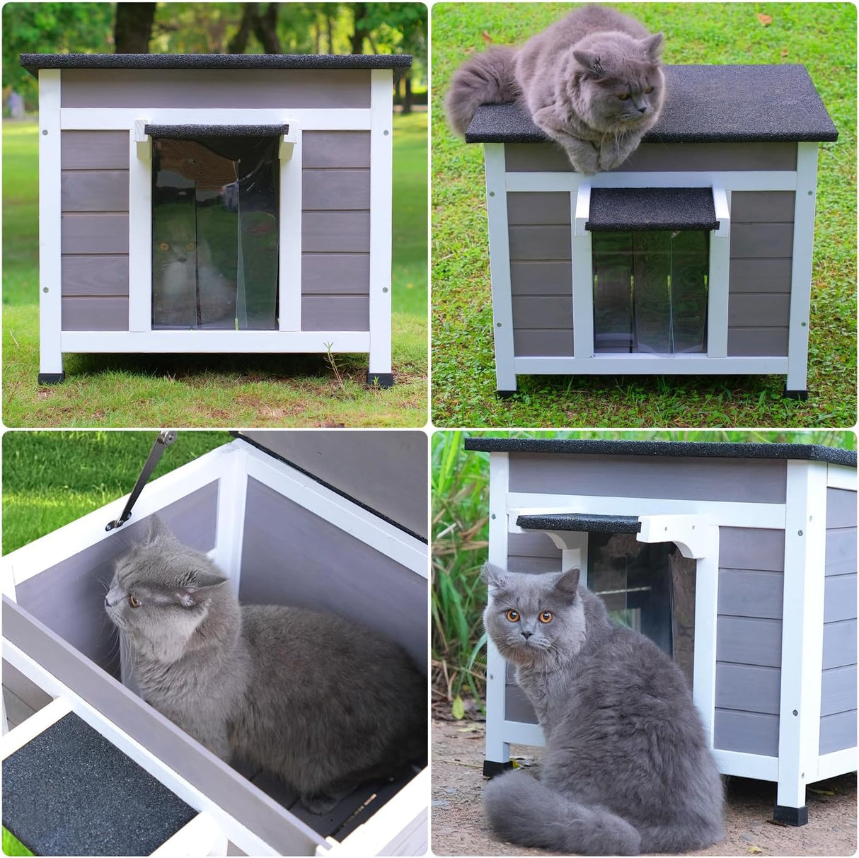 Casa para Gatos Exteriores - Aislada y Resistente al Clima - Modelo X