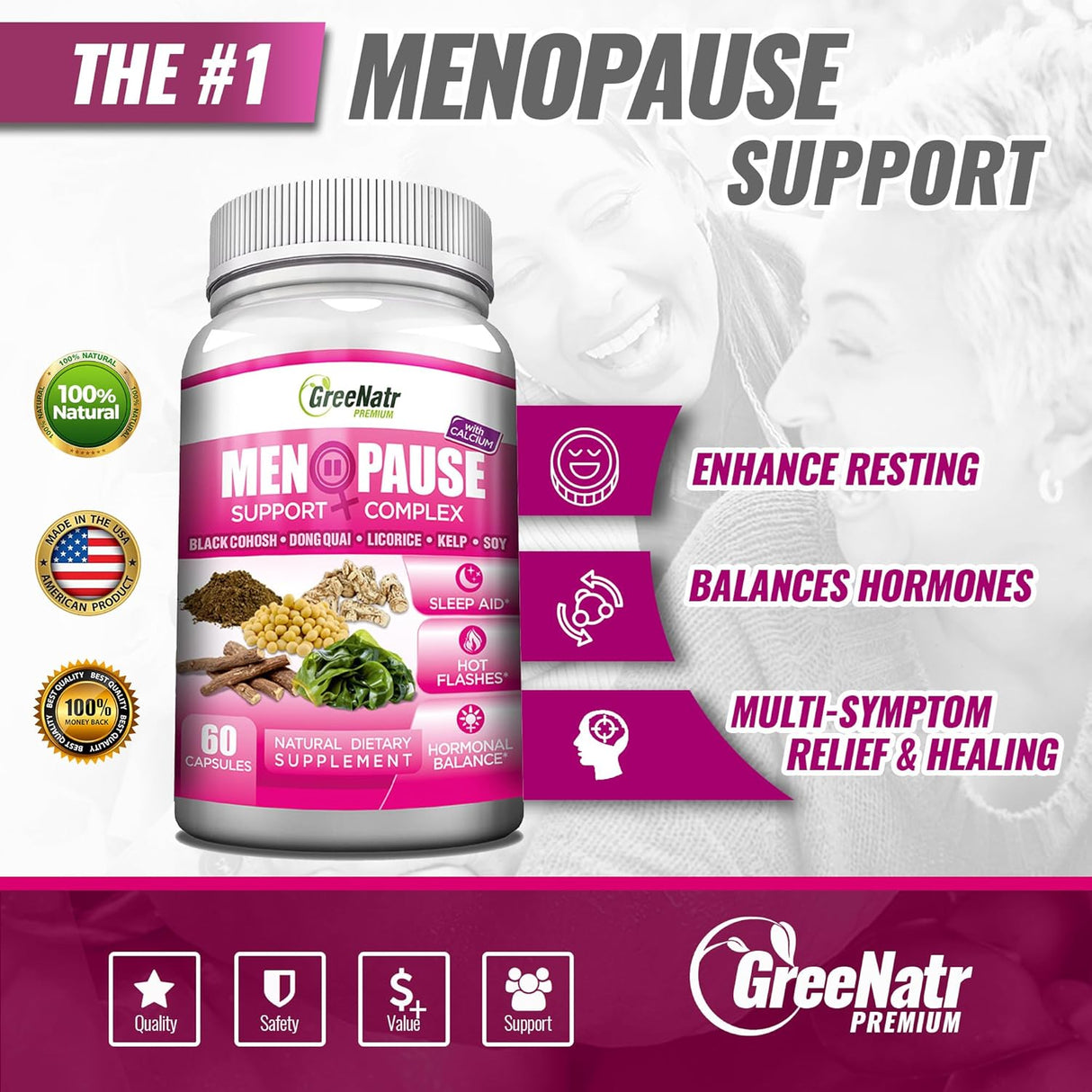 Suplemento para Menopausia con Dong Quai y Cimicifuga - 60 Cápsulas