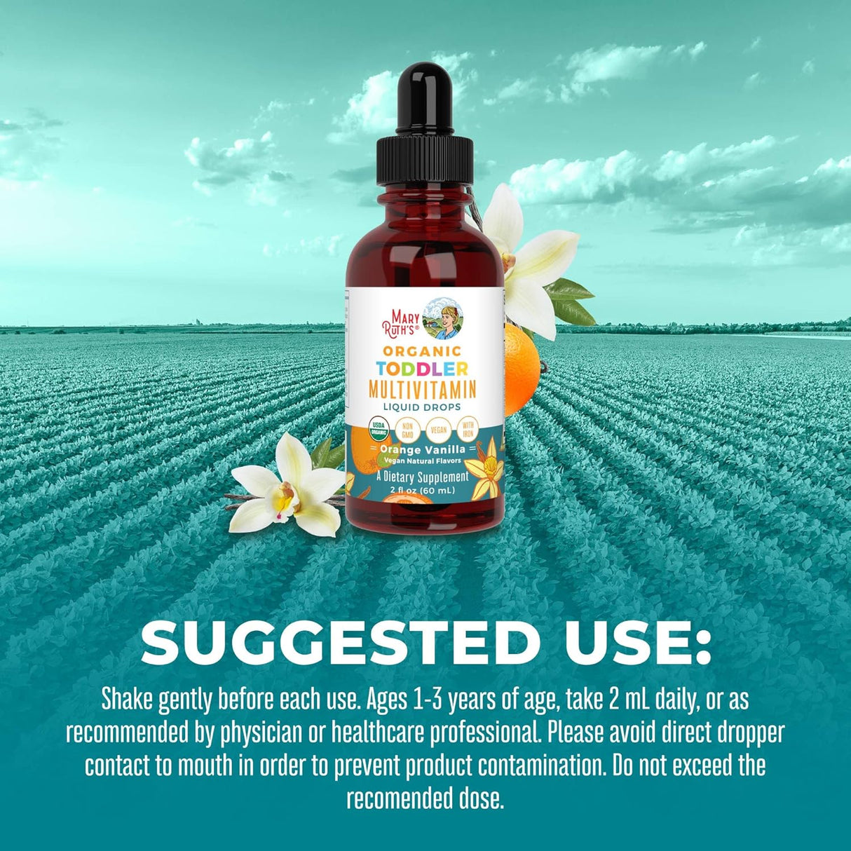 Suplemento MaryRuth's Multivitamínico con hierro para niños