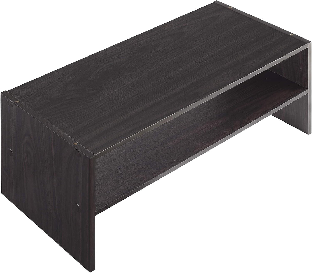 Organizador de almacenamiento apilable con 2 estantes, 24 pulgadas