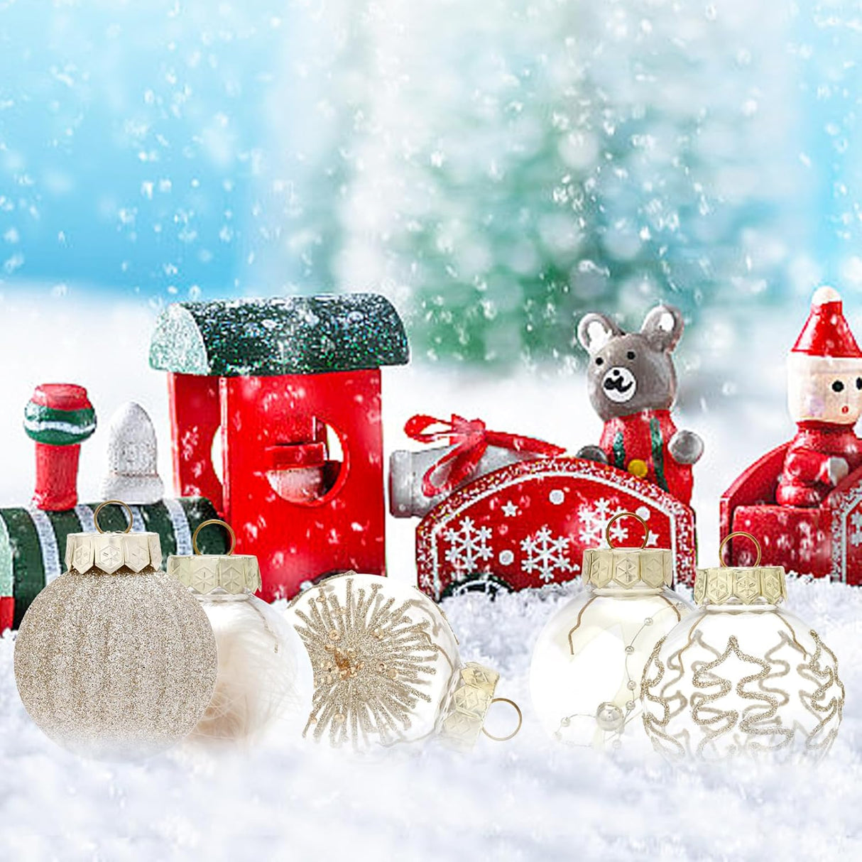 Adornos Navideños, Marca Desconocida, 30ct, 60mm, Shatterproof