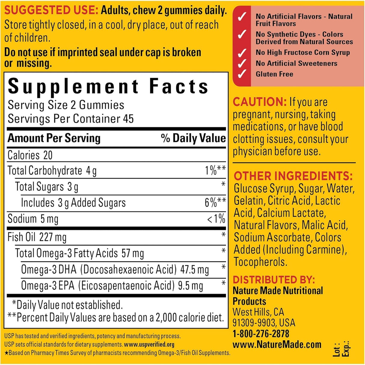 Suplemento Gomitas de aceite de pescado con Omega 3s 90 und