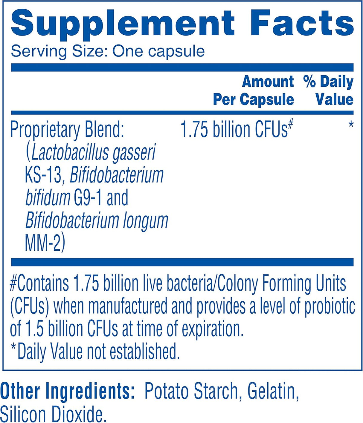 Suplementos Alimenticios cápsulas probióticas