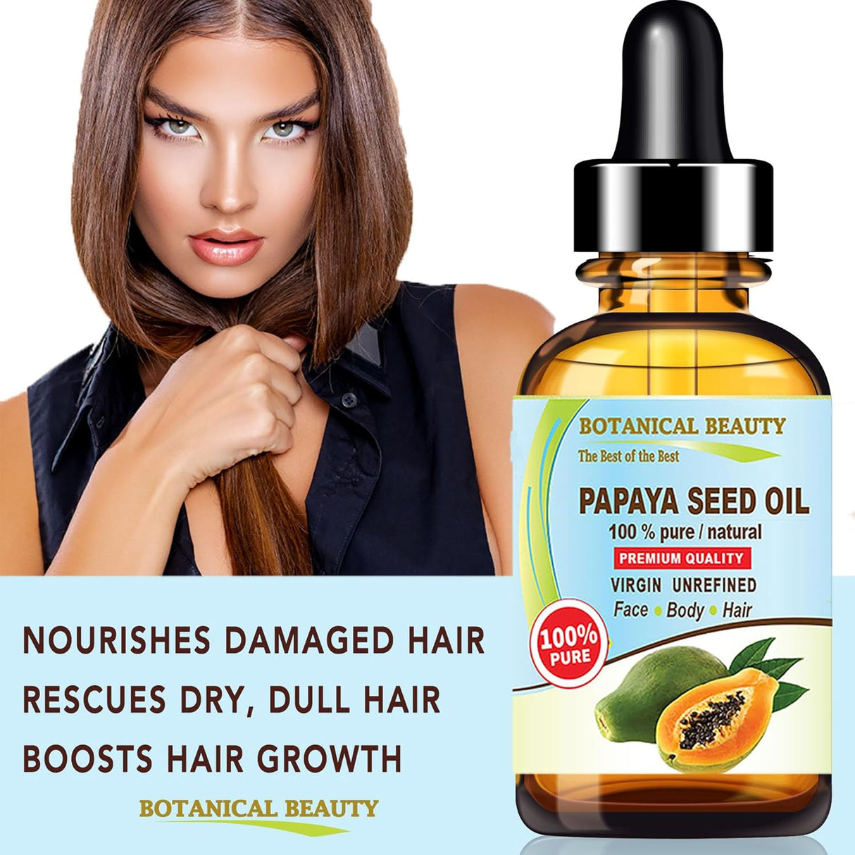 Aceite de Semilla de Papaya Natural y Puro para Cara Piel