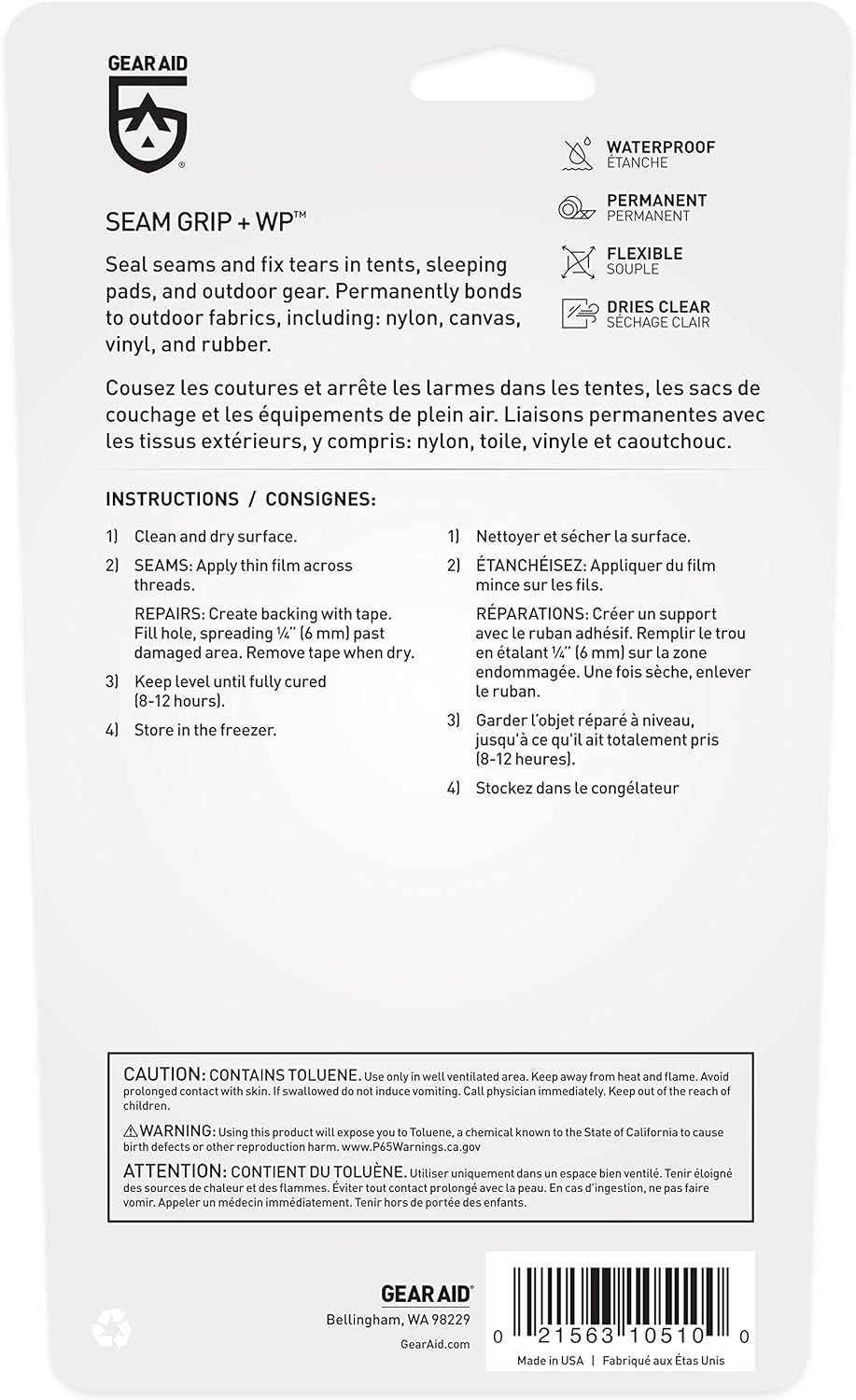 Sellador impermeabilizante y adhesivo para tiendas