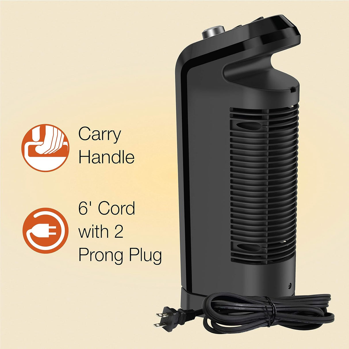 Calentador de espacio de torre de cerámica oscilante