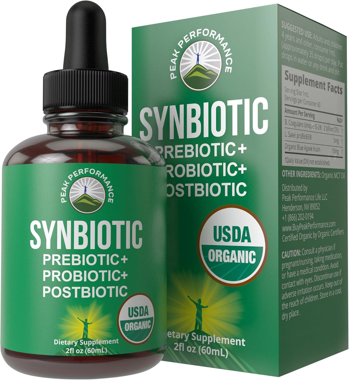 Synbiotic Orgánico para Gut y Microbioma, Vegan, Made in USA