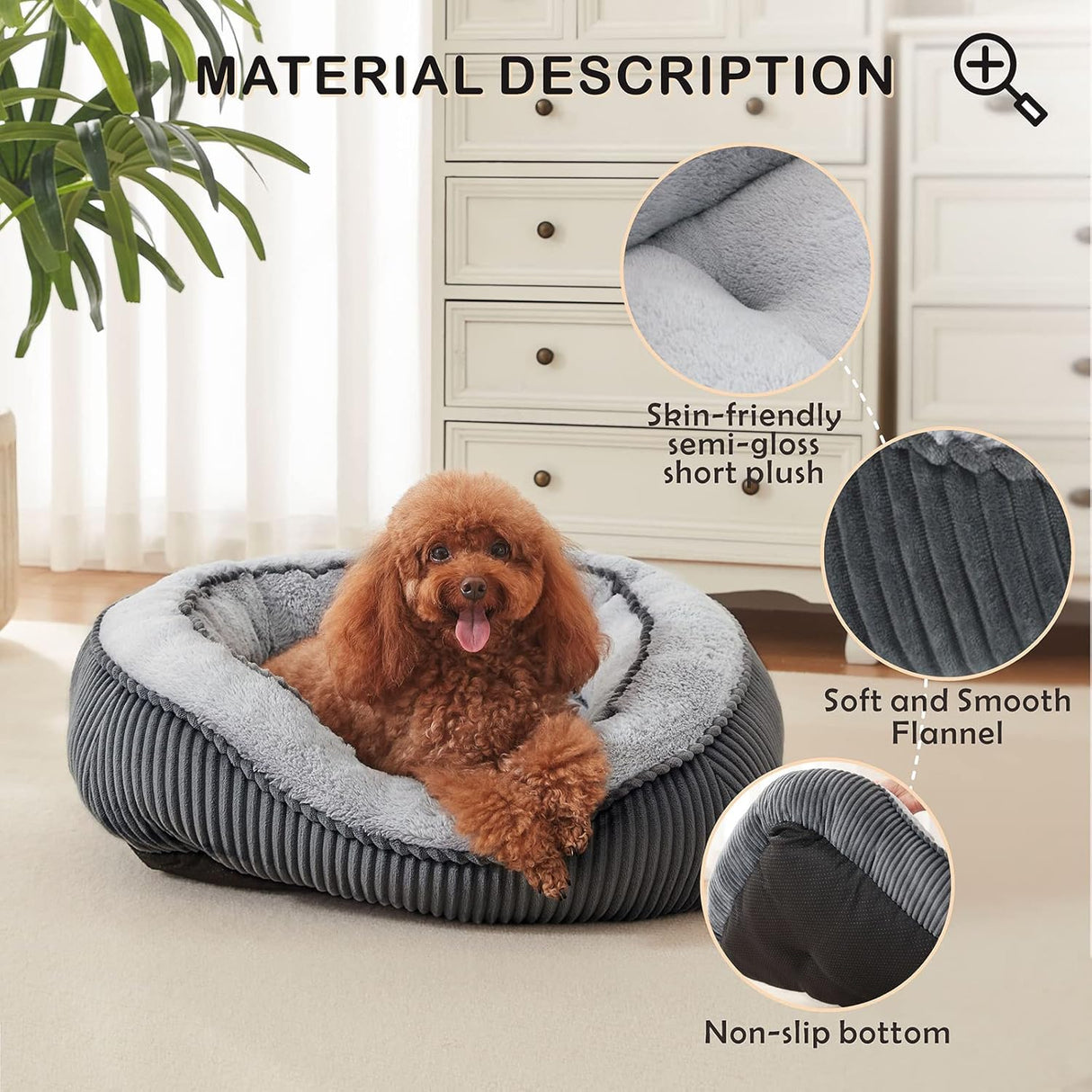 Cama ortopédica para perros SIWA, lavable, diseño lujoso